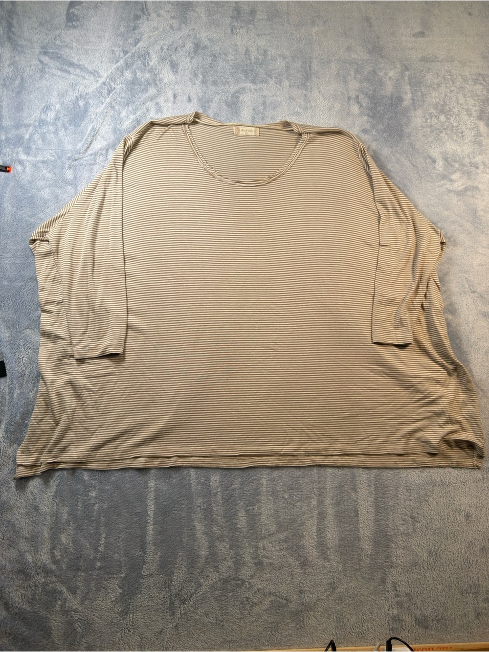 Altar'd State Beige and Cream Striped Long Sleeve Top #3222